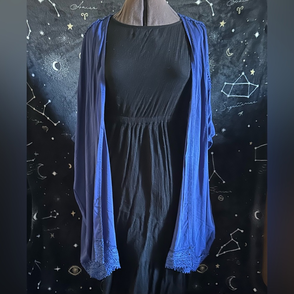 Blue Kimono Duster Coverup